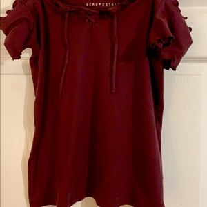 Plus size Burgundy crop top (size2x)